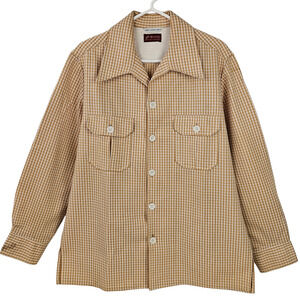 VTG 70s MCM Mercury gold white check leisure suit jacket dagger collar